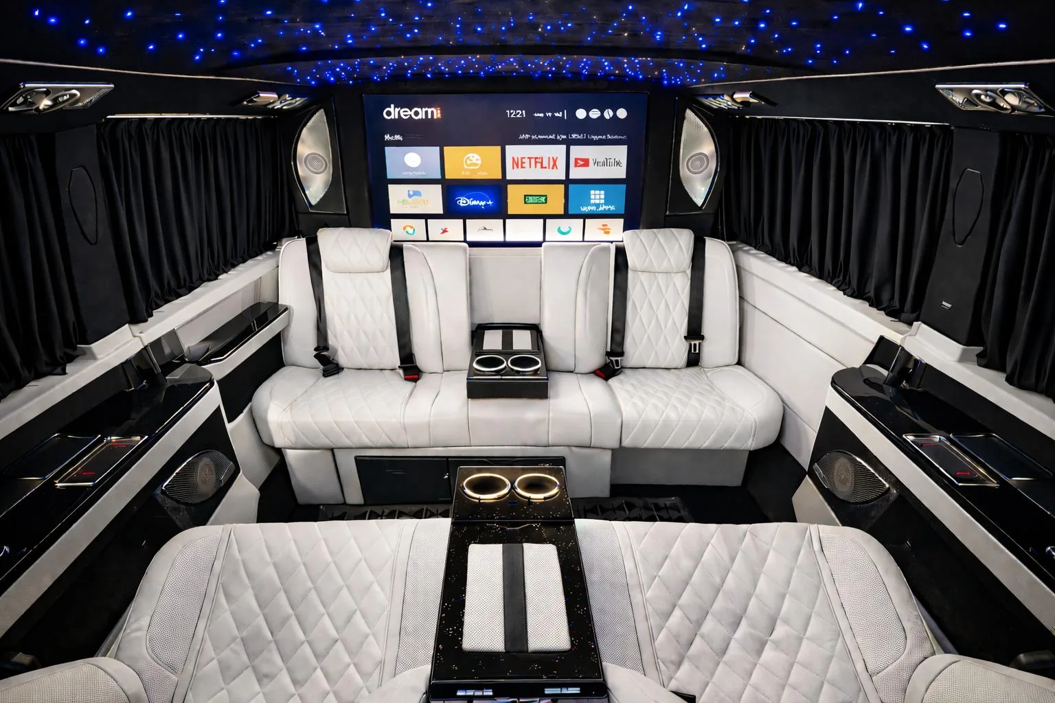 نقل خاص من إسطنبول إلى يالوفا — داخل سيارة Rodvigo مرسيدس بنز فيتو VIP بمقاعد جلدية